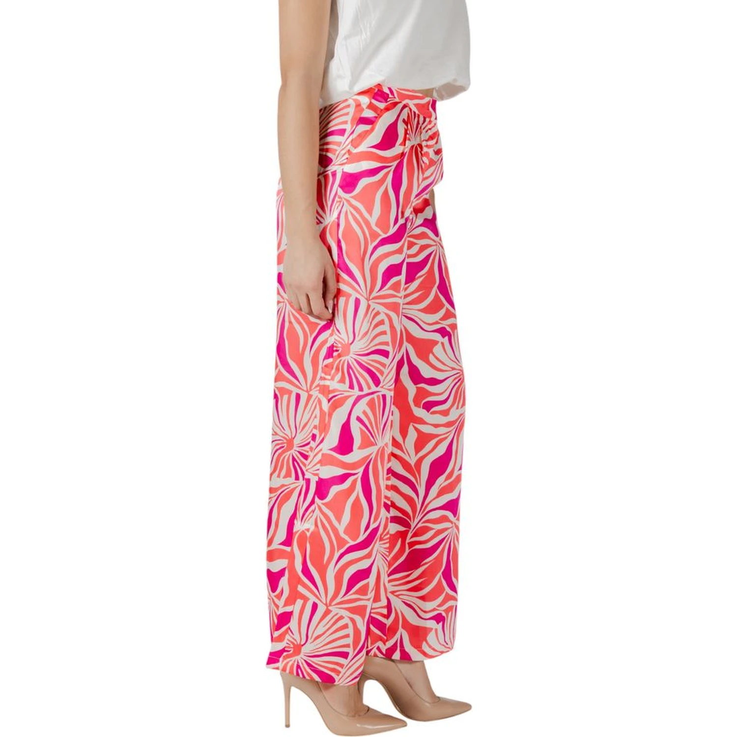 Multicolor Recycled Polyester Casual Pants