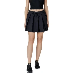 Black Recycled Polyester Mini Skirt