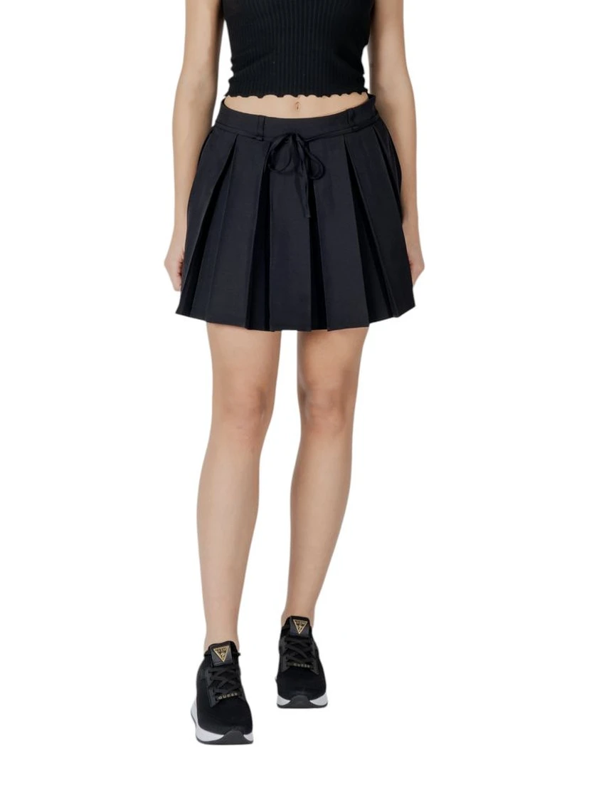 Black Recycled Polyester Mini Skirt
