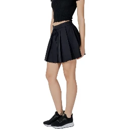 Black Recycled Polyester Mini Skirt