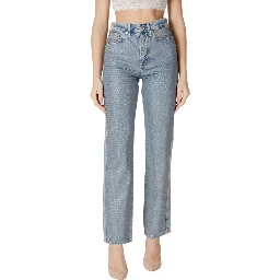 Blue Cotton Mom Jeans