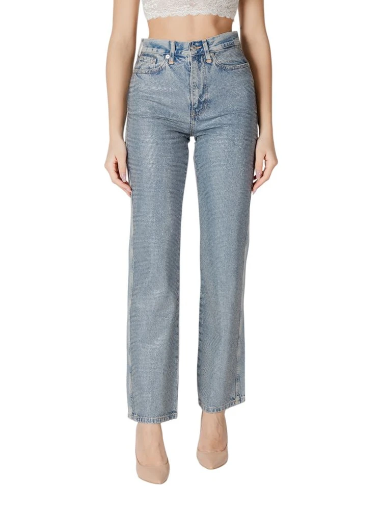 Blue Cotton Mom Jeans