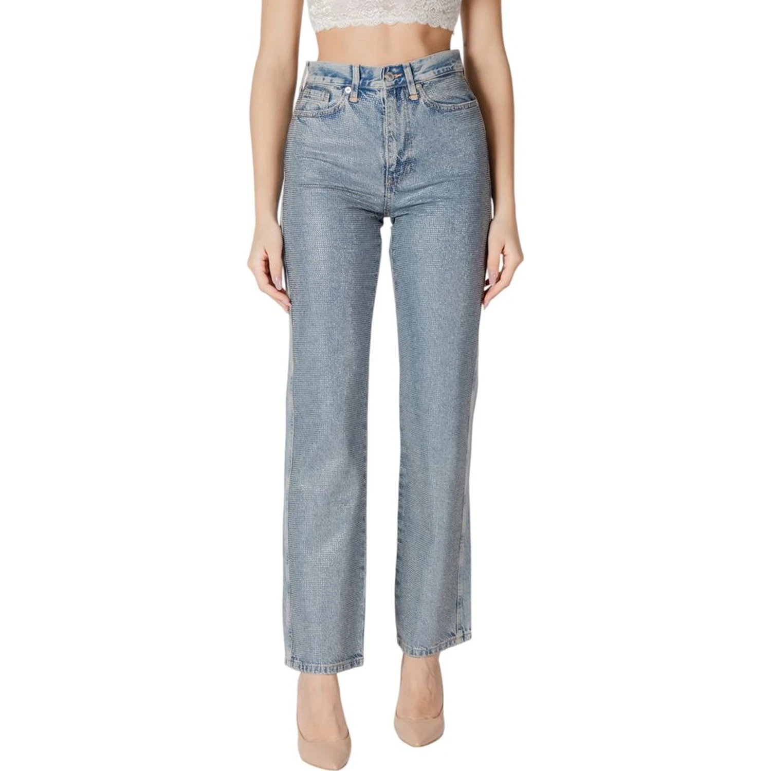 Blue Cotton Mom Jeans