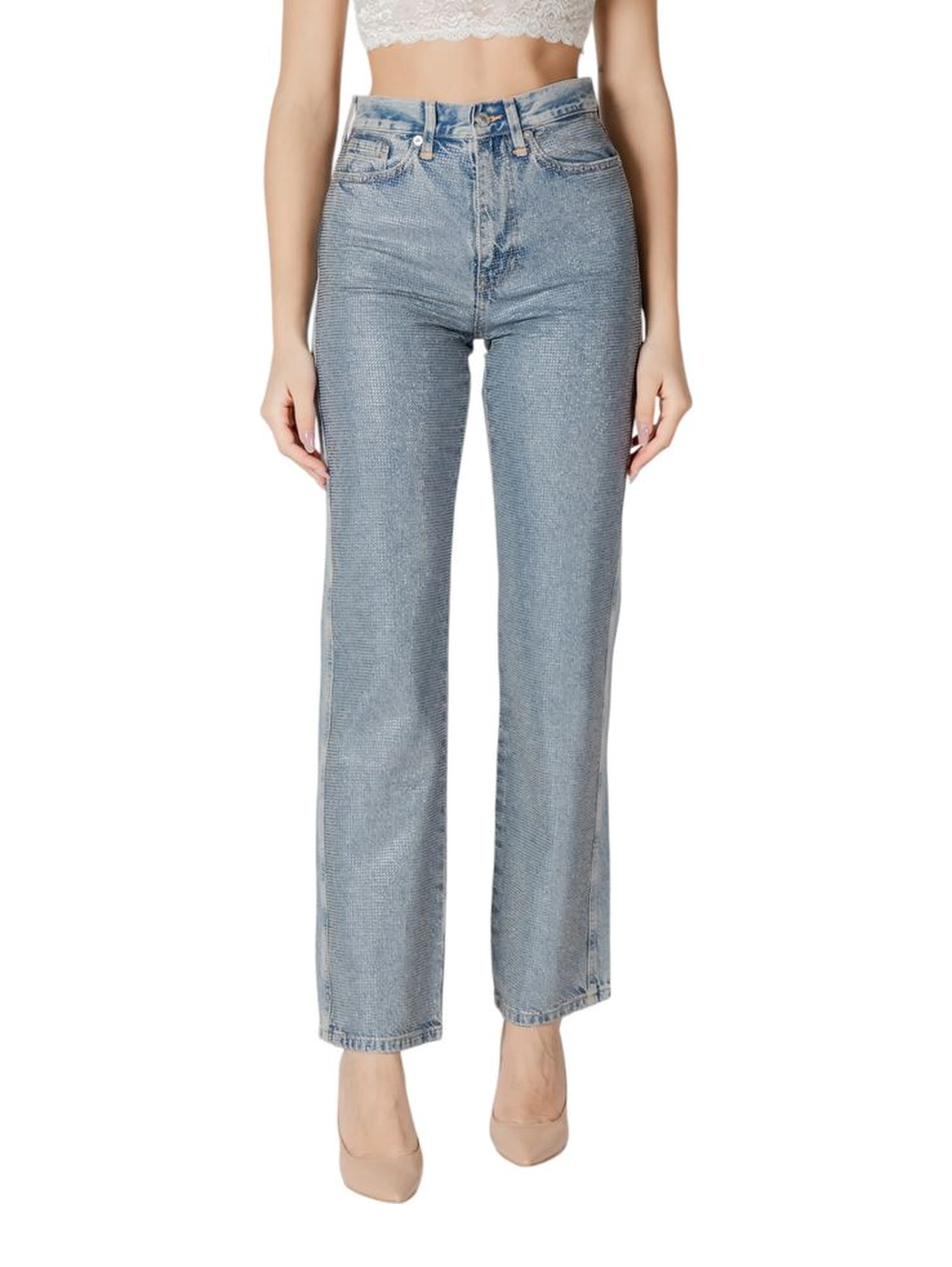 Blue Cotton Mom Jeans