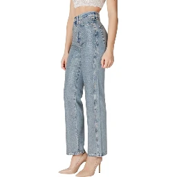 Blue Cotton Mom Jeans