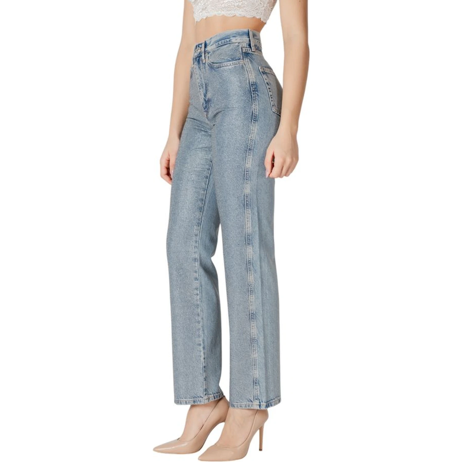 Blue Cotton Mom Jeans
