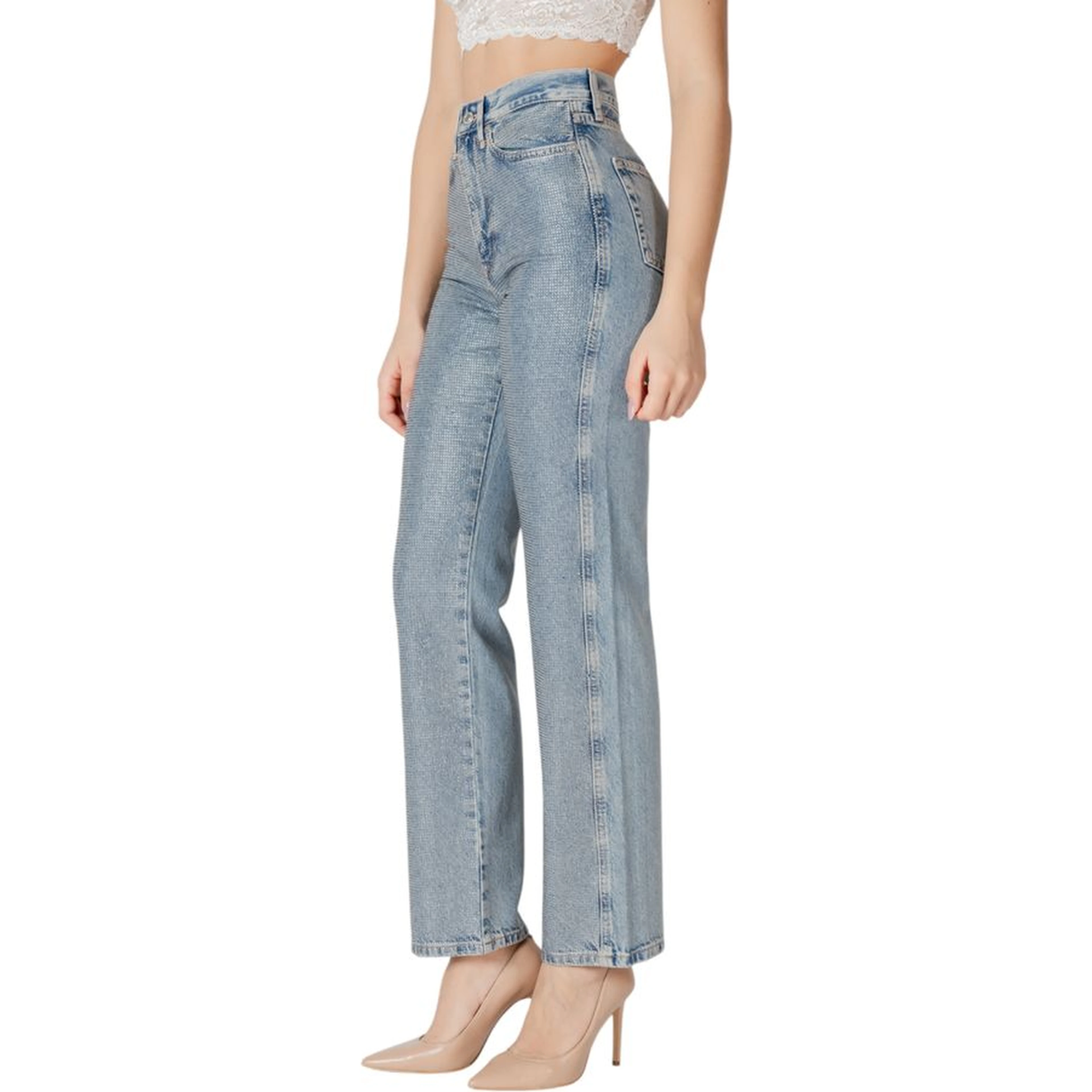 Blue Cotton Mom Jeans