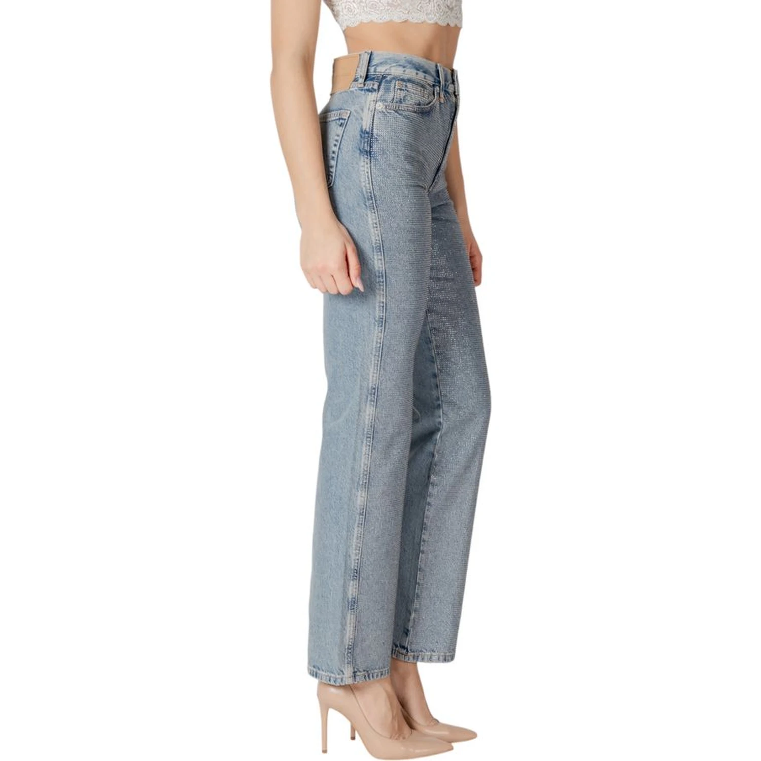 Blue Cotton Mom Jeans