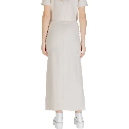 Bicolor Viscose Long Skirt