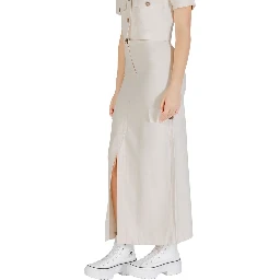 Bicolor Viscose Long Skirt