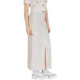 Bicolor Viscose Long Skirt