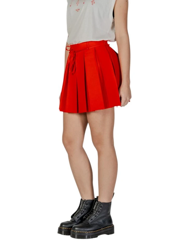 Red Recycled Polyester Mini Skirt alternative
