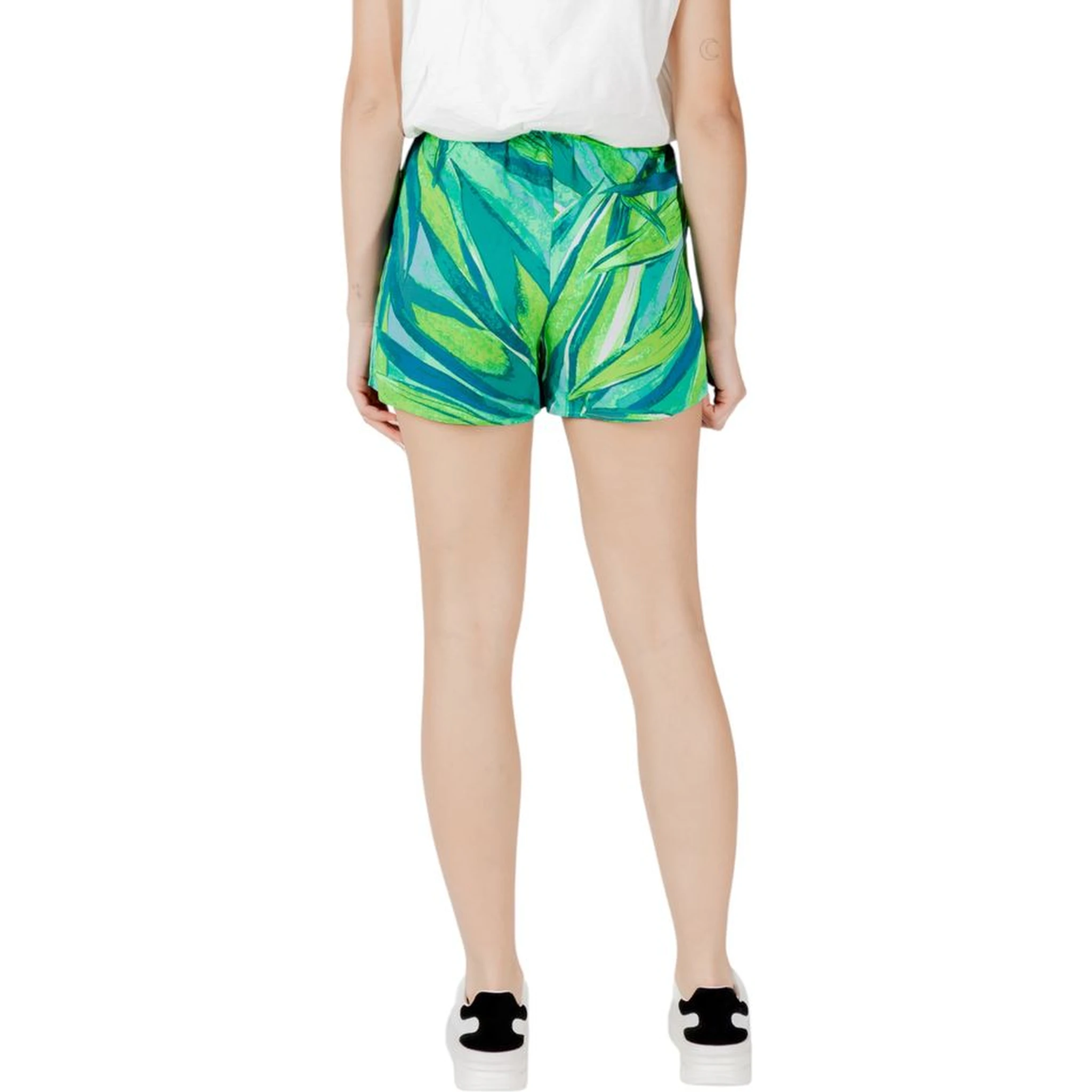 Green Viscose Shorts