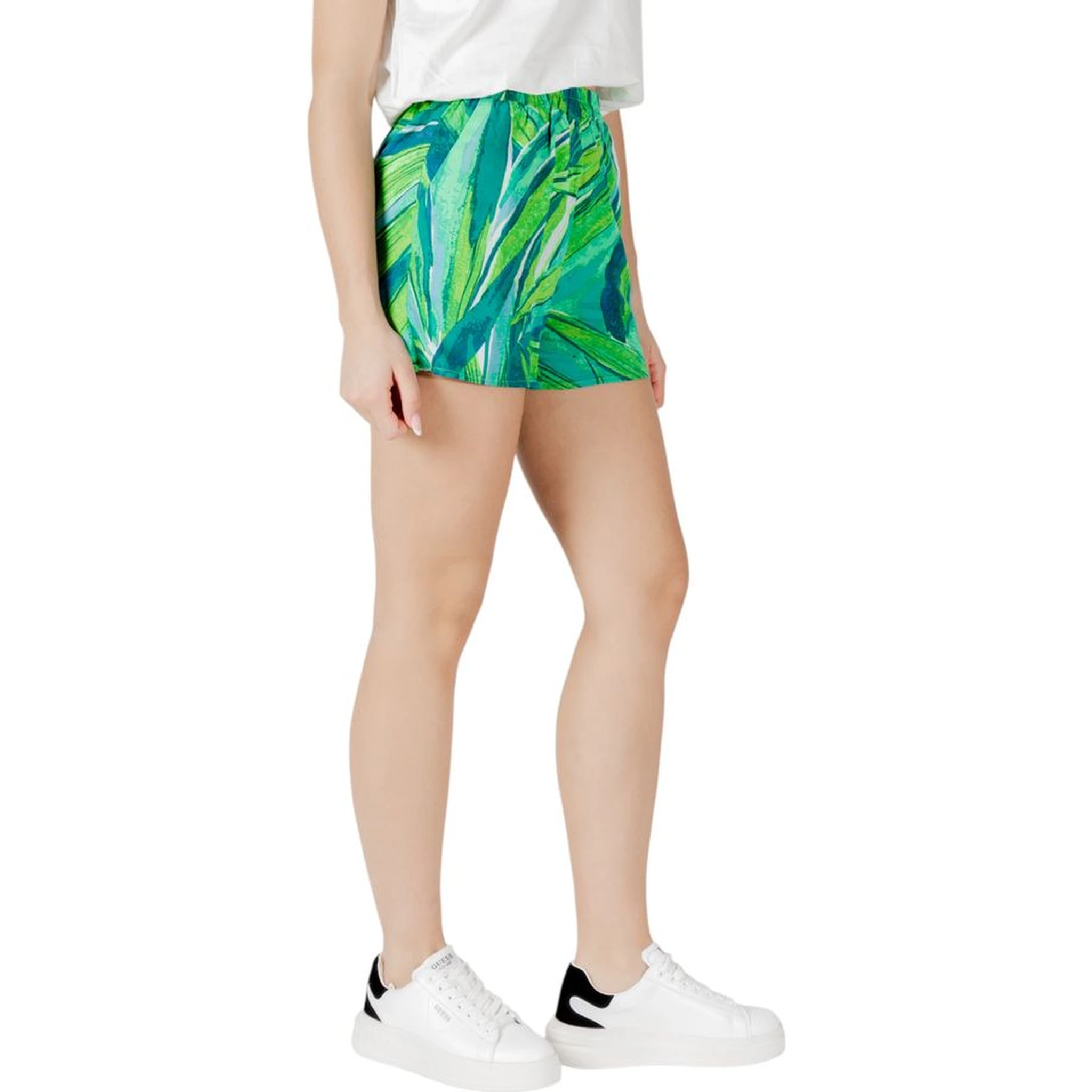 Green Viscose Shorts