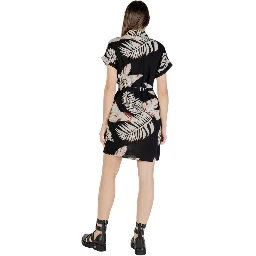 Beige Viscose Short Dress