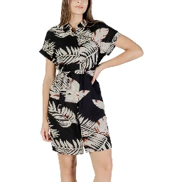 Beige Viscose Short Dress