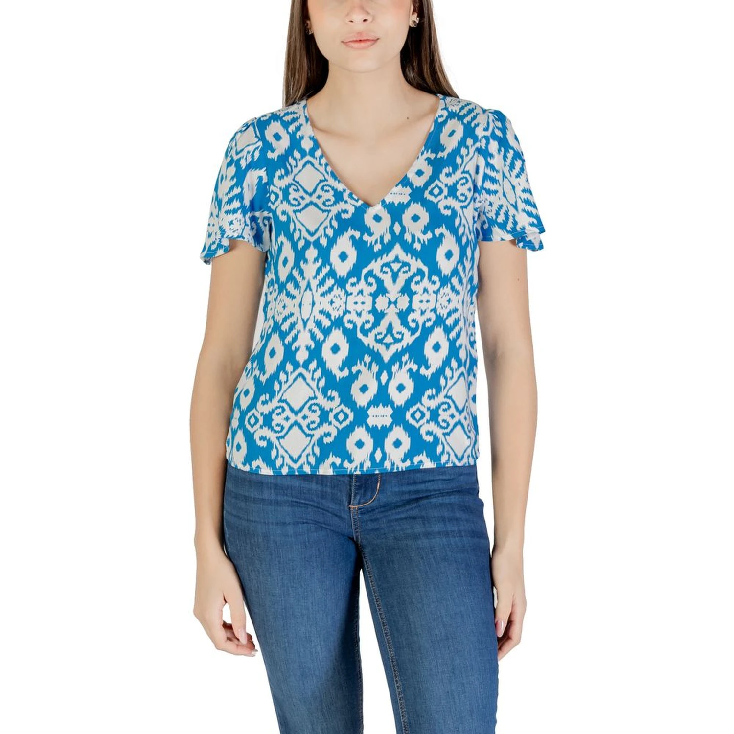 Blue Viscose Blouse