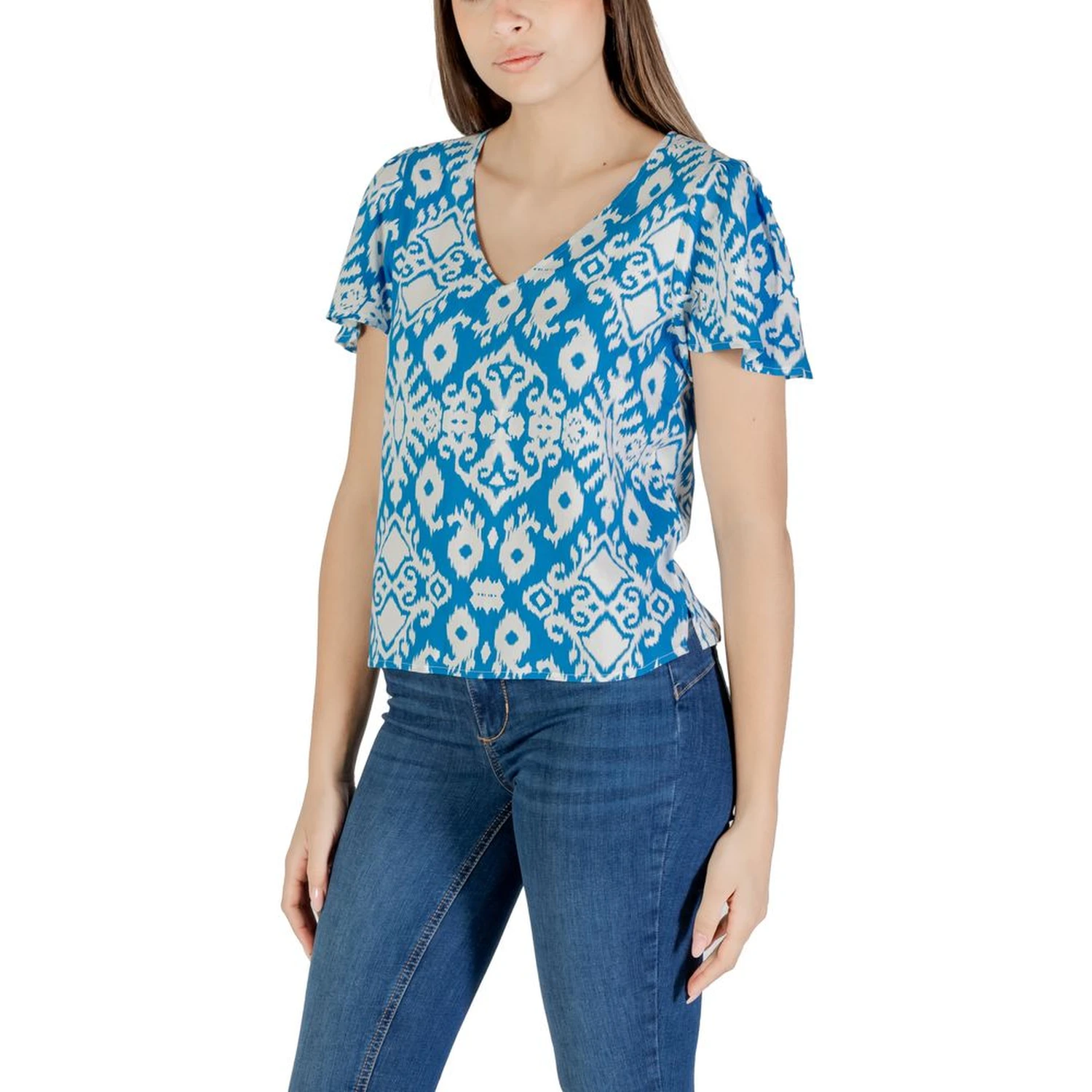 Blue Viscose Blouse