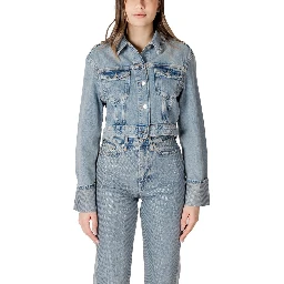 Light Blue Organic Cotton Jackets & Coat