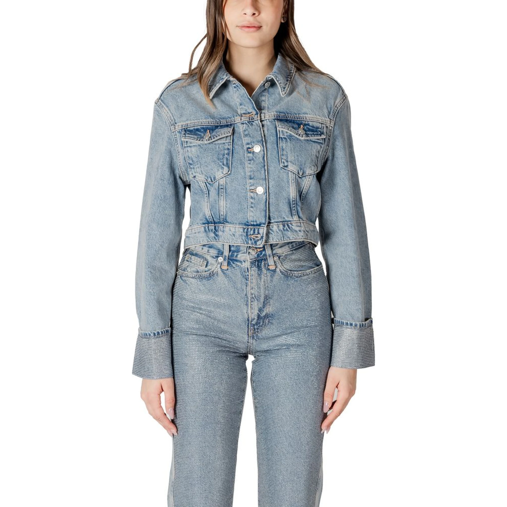 Light Blue Organic Cotton Jackets & Coat