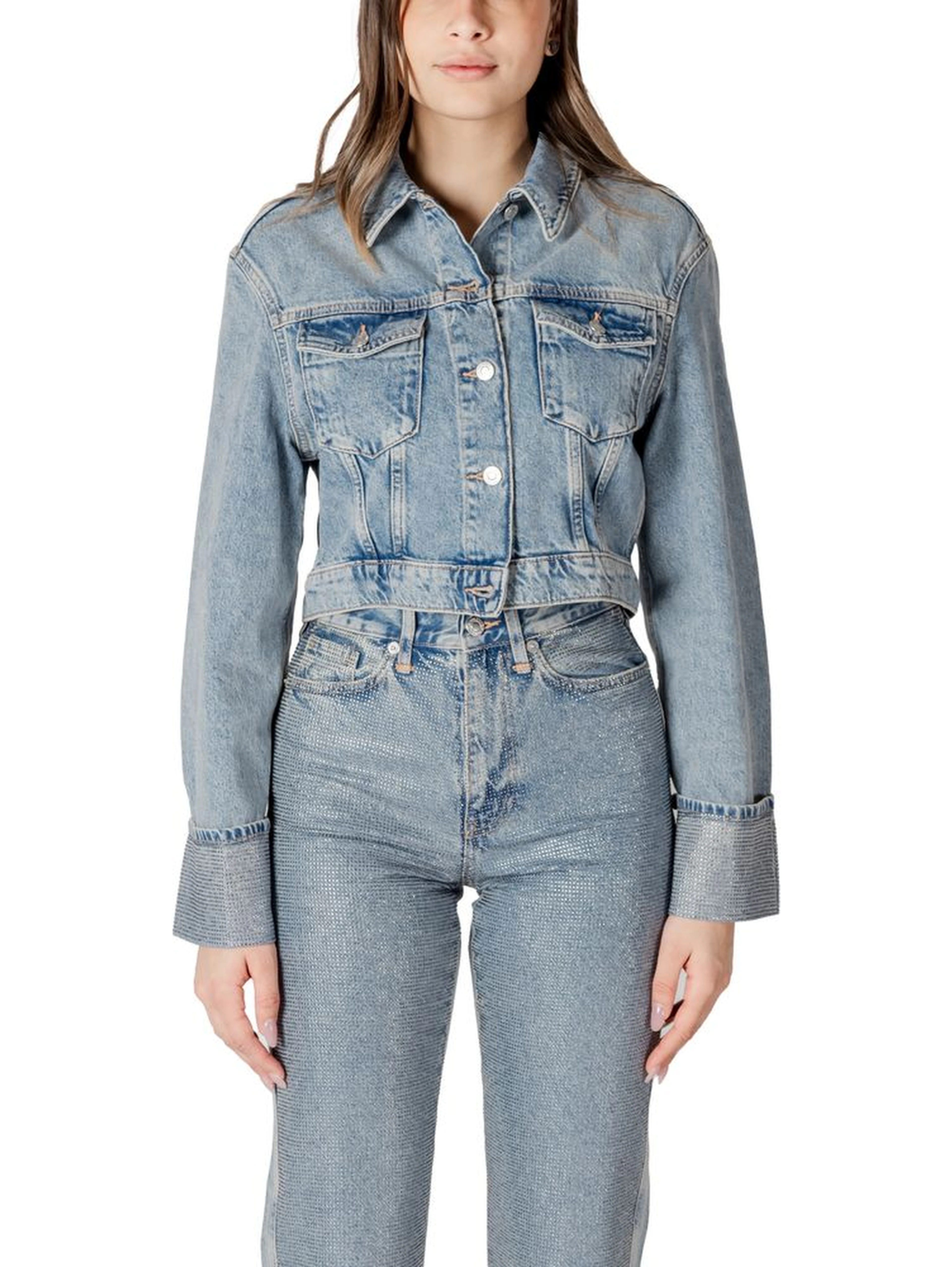 Light Blue Organic Cotton Jackets & Coat