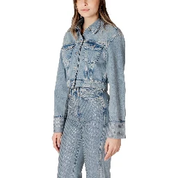 Light Blue Organic Cotton Jackets & Coat