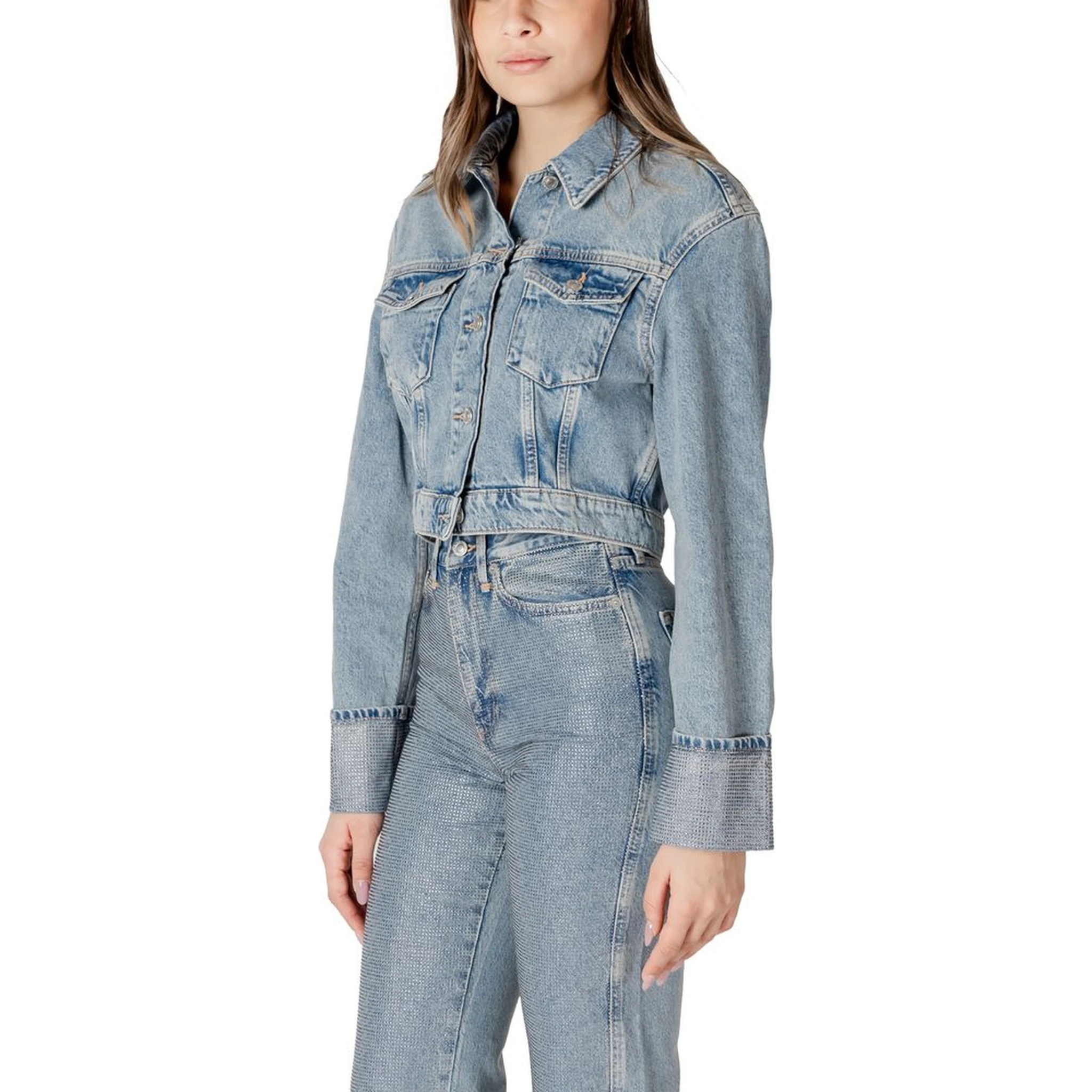 Light Blue Organic Cotton Jackets & Coat