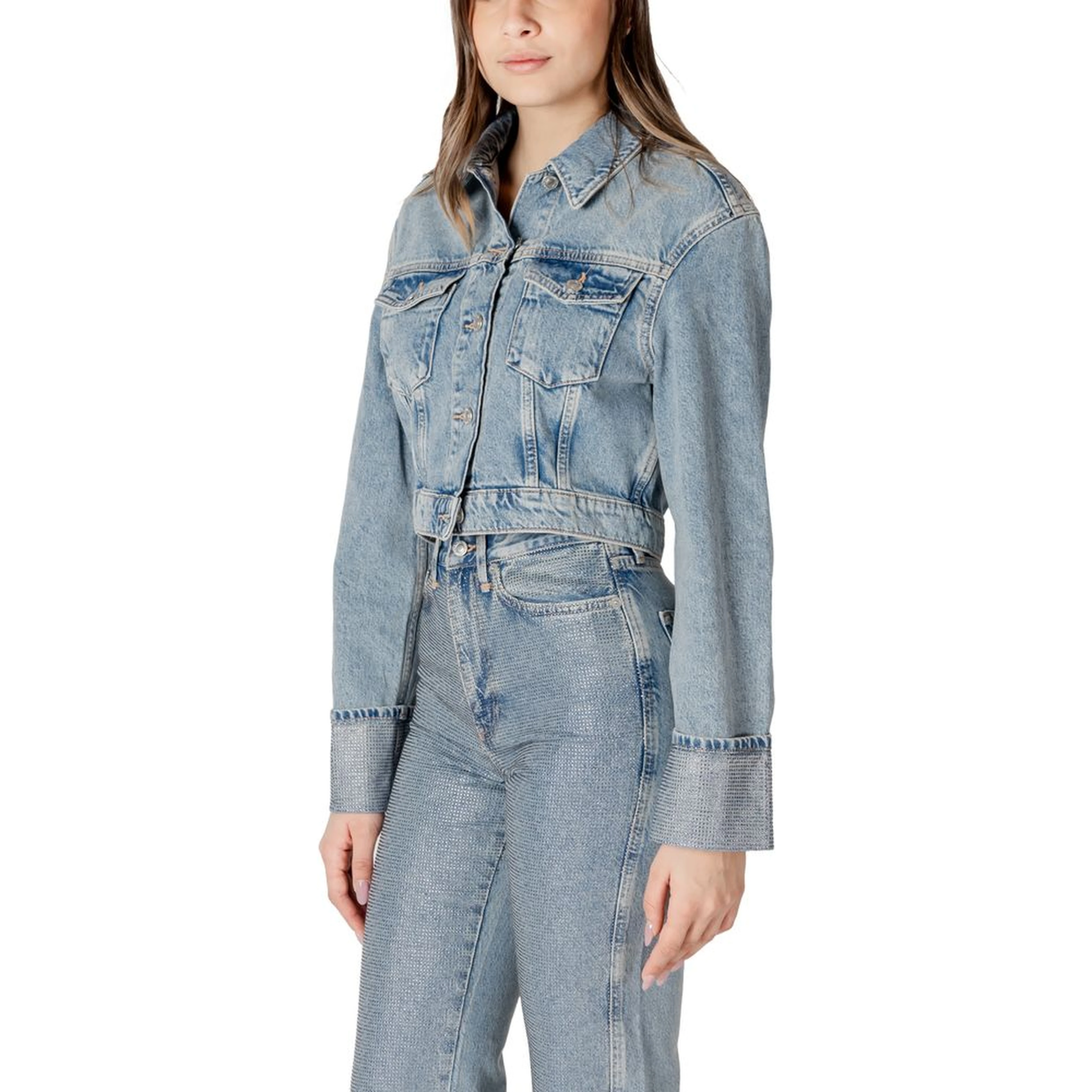 Light Blue Organic Cotton Jackets & Coat