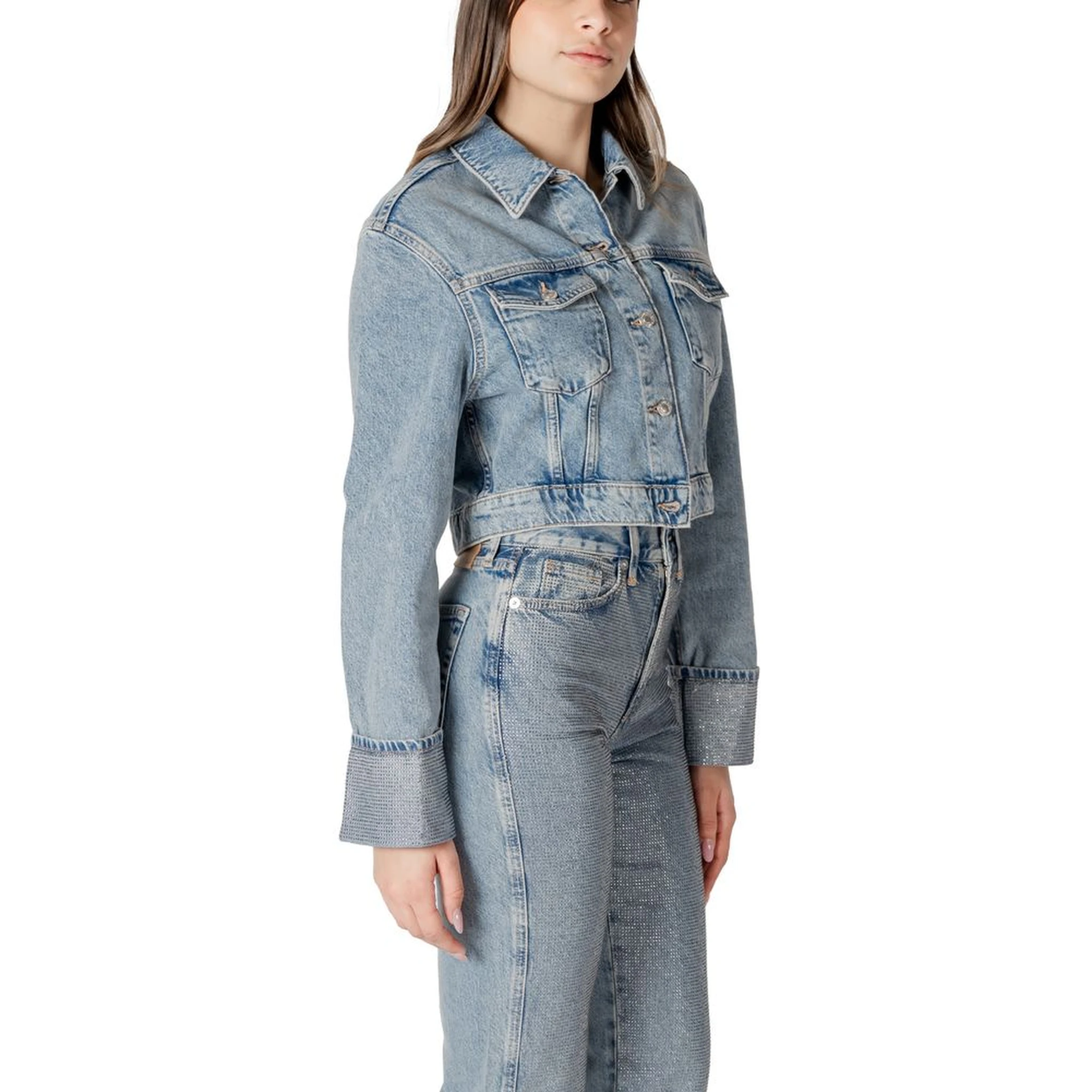 Light Blue Organic Cotton Jackets & Coat