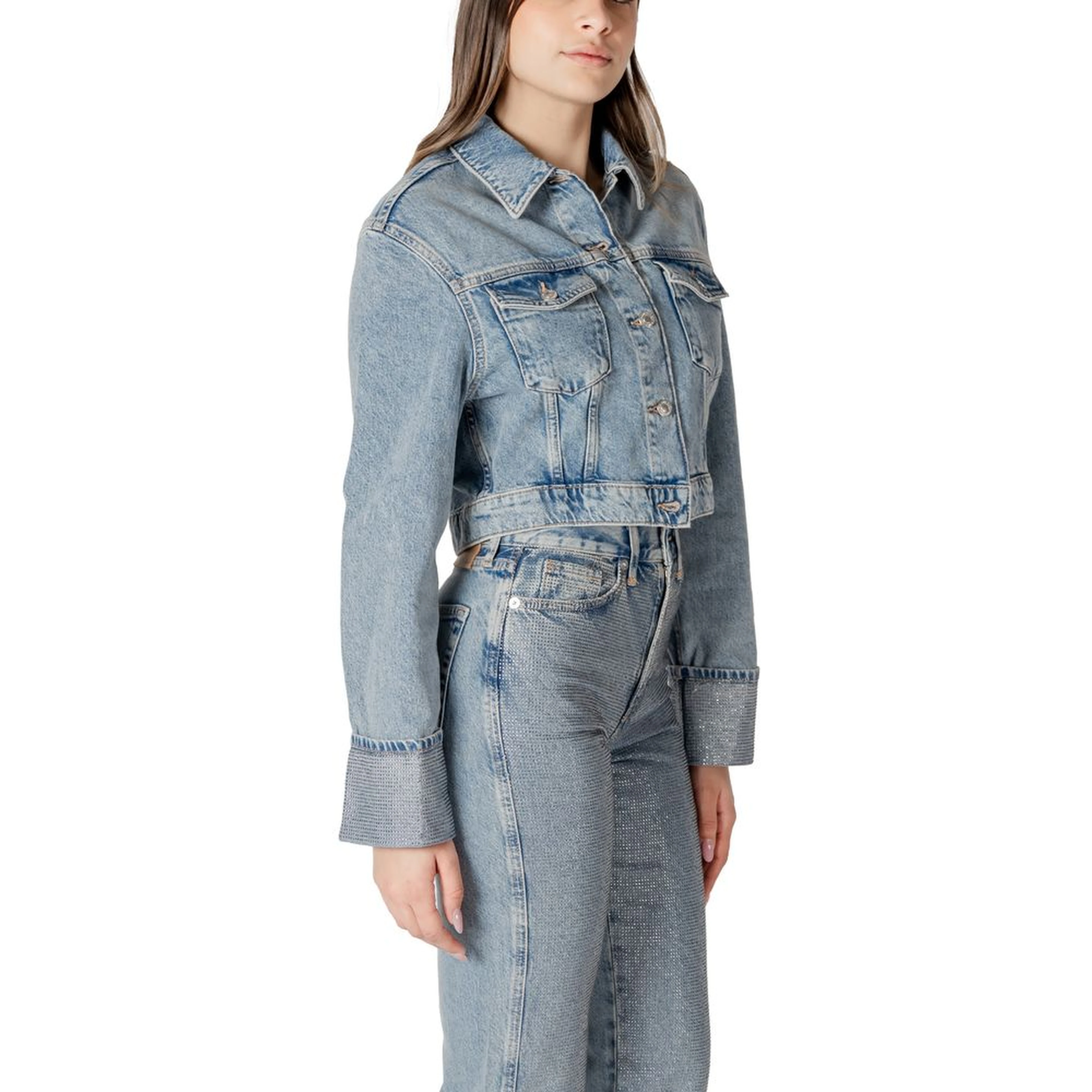Light Blue Organic Cotton Jackets & Coat