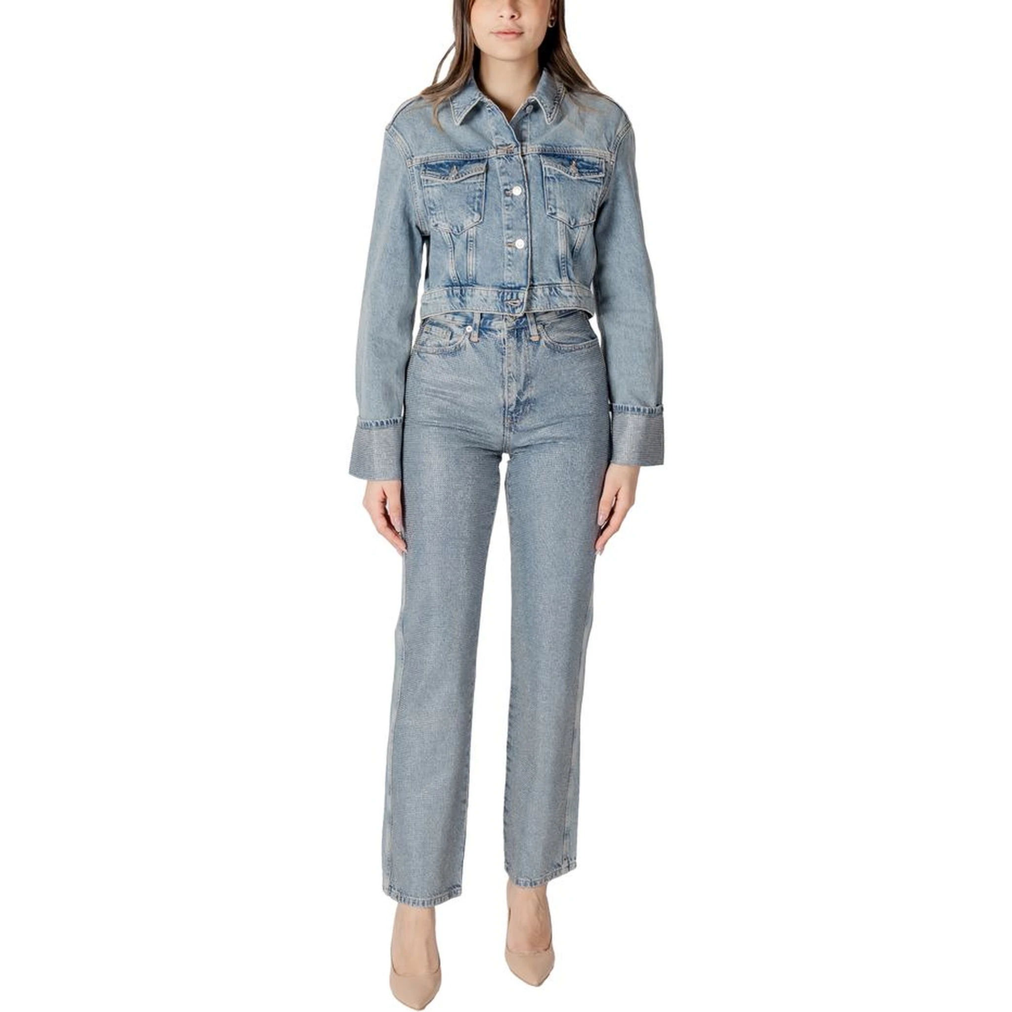 Light Blue Organic Cotton Jackets & Coat