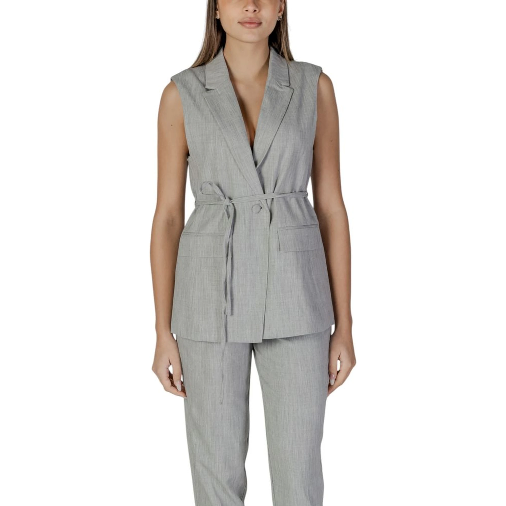 Gray Recycled Polyester Waistcoat