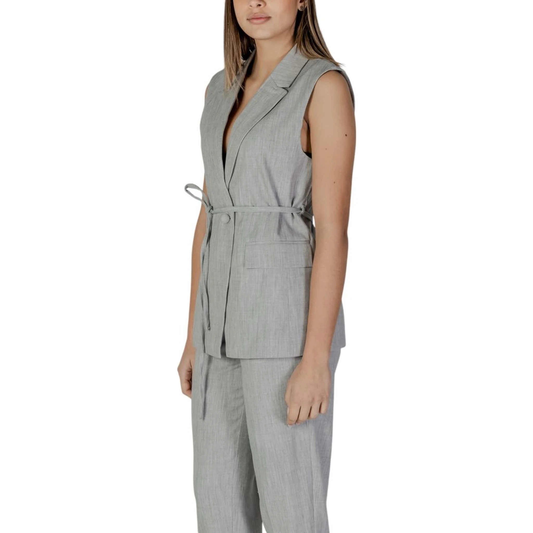 Gray Recycled Polyester Waistcoat