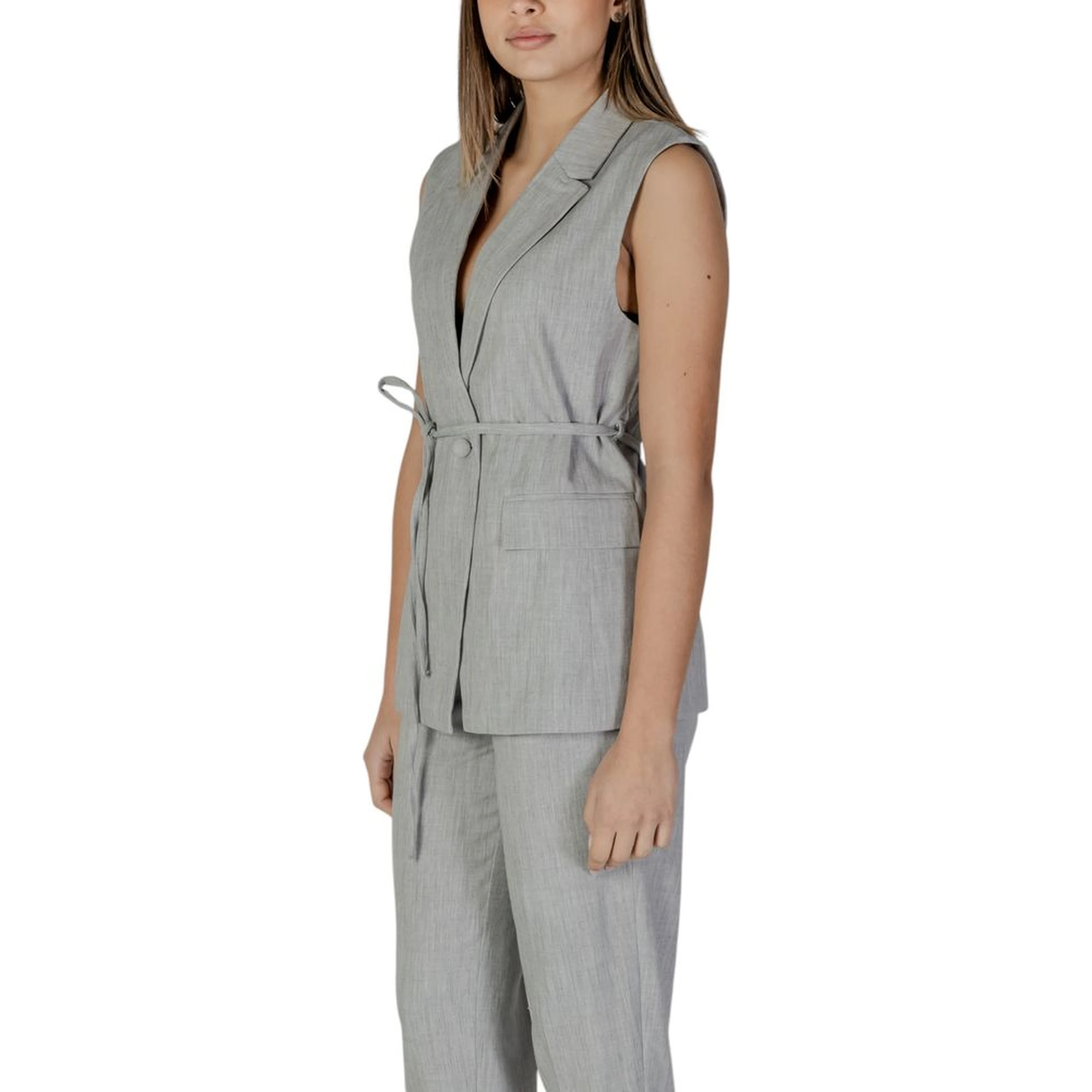 Gray Recycled Polyester Waistcoat