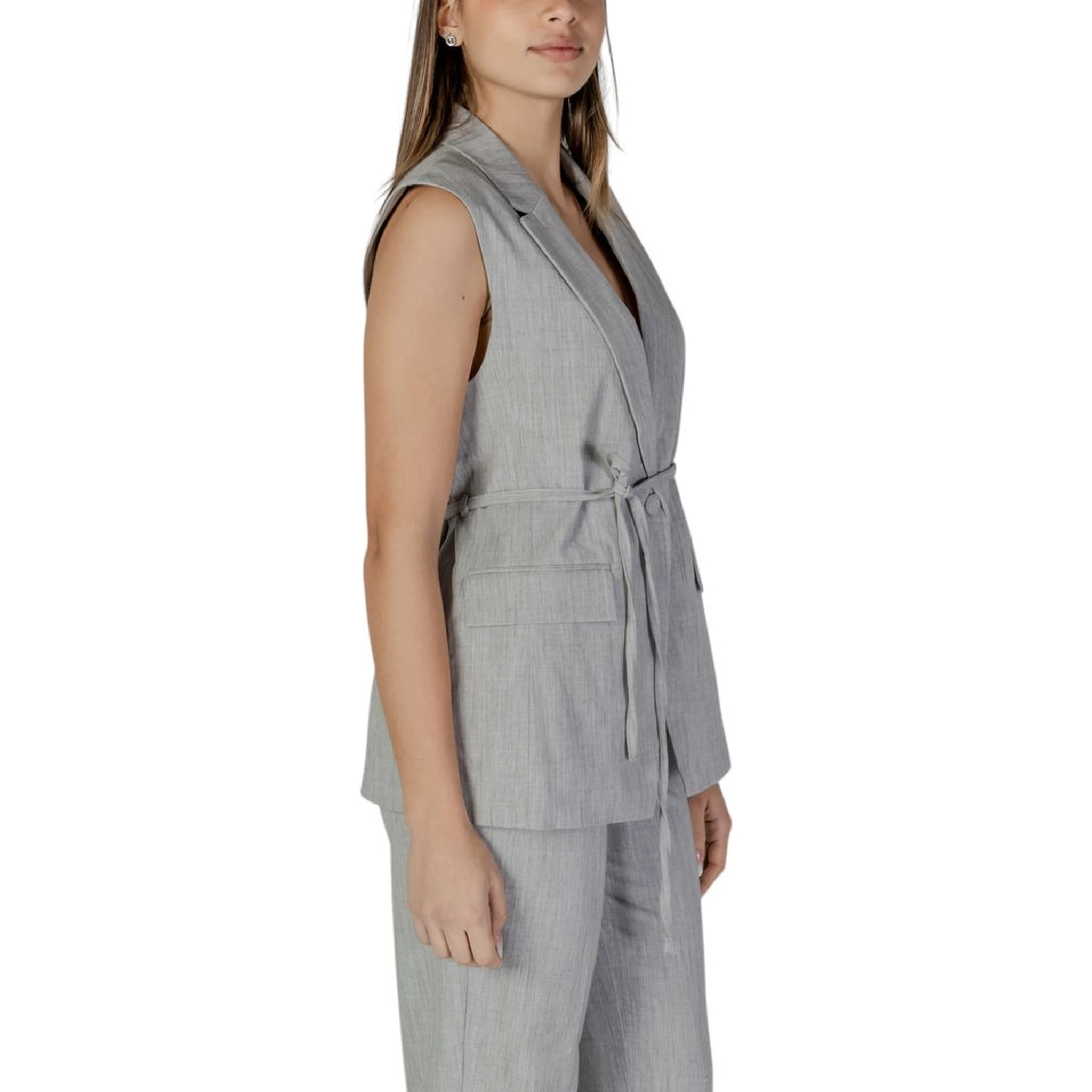 Gray Recycled Polyester Waistcoat
