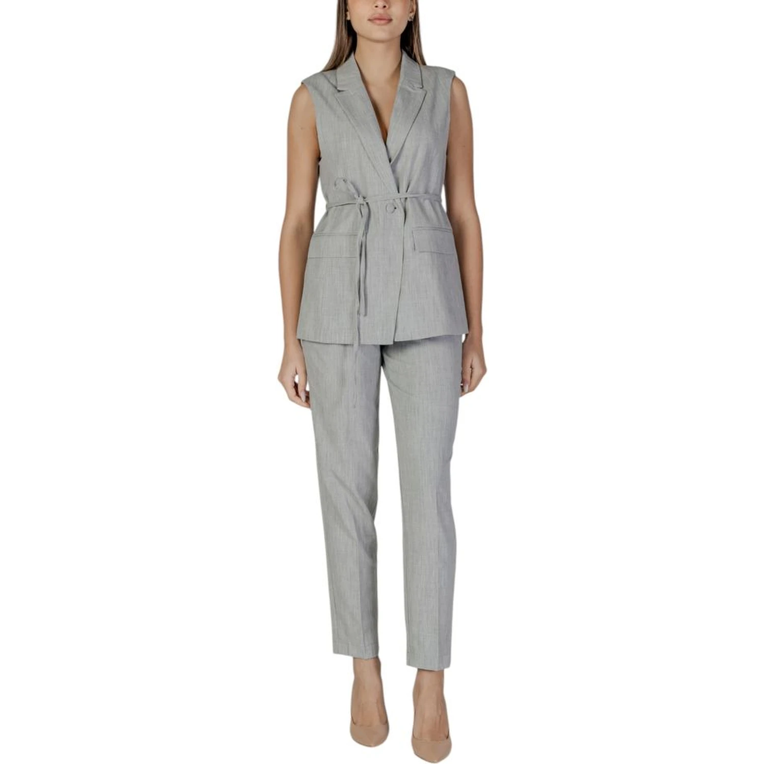Gray Recycled Polyester Waistcoat