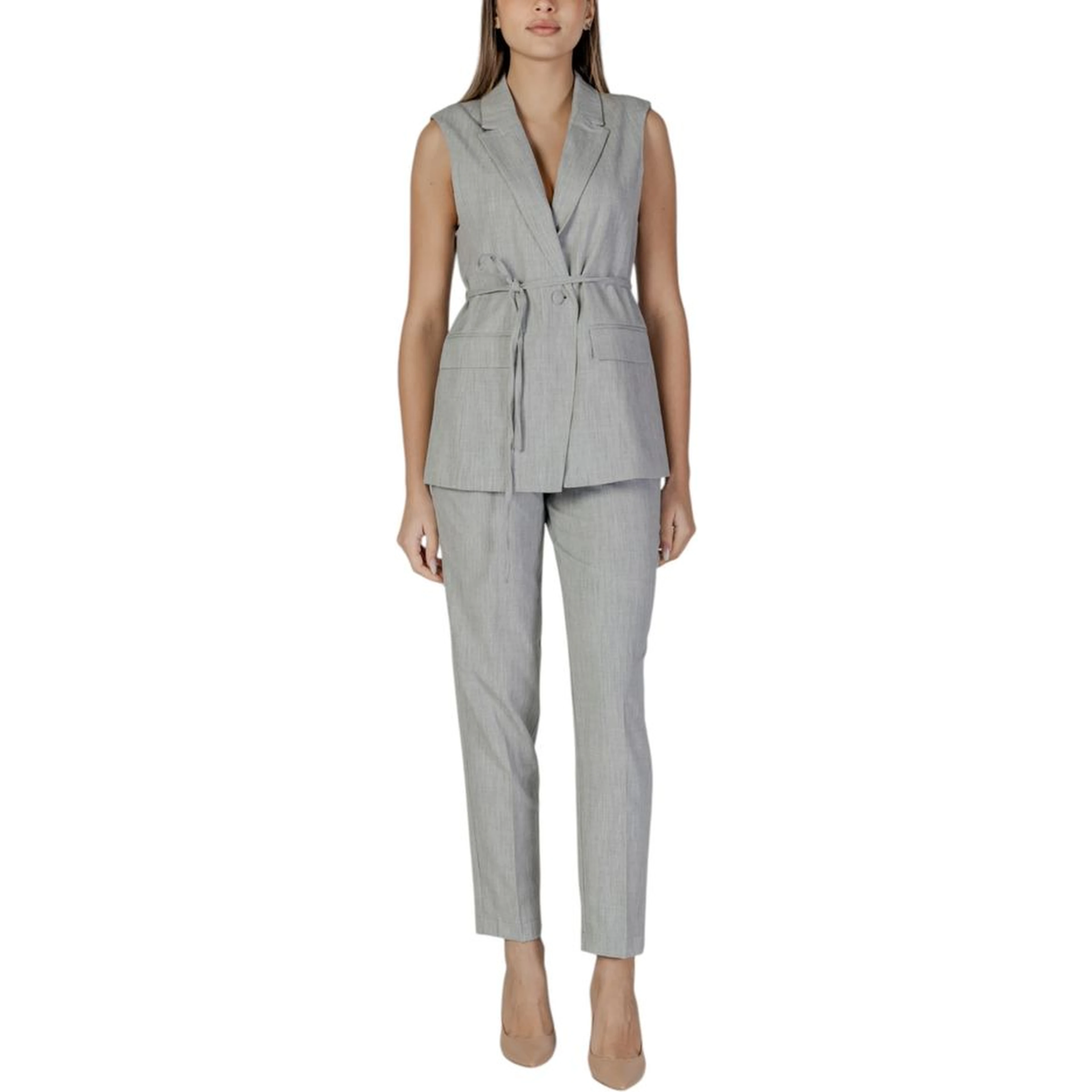 Gray Recycled Polyester Waistcoat