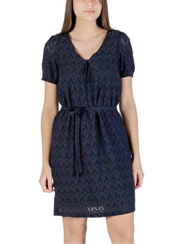 Blue Recycled Polyester Short Dress