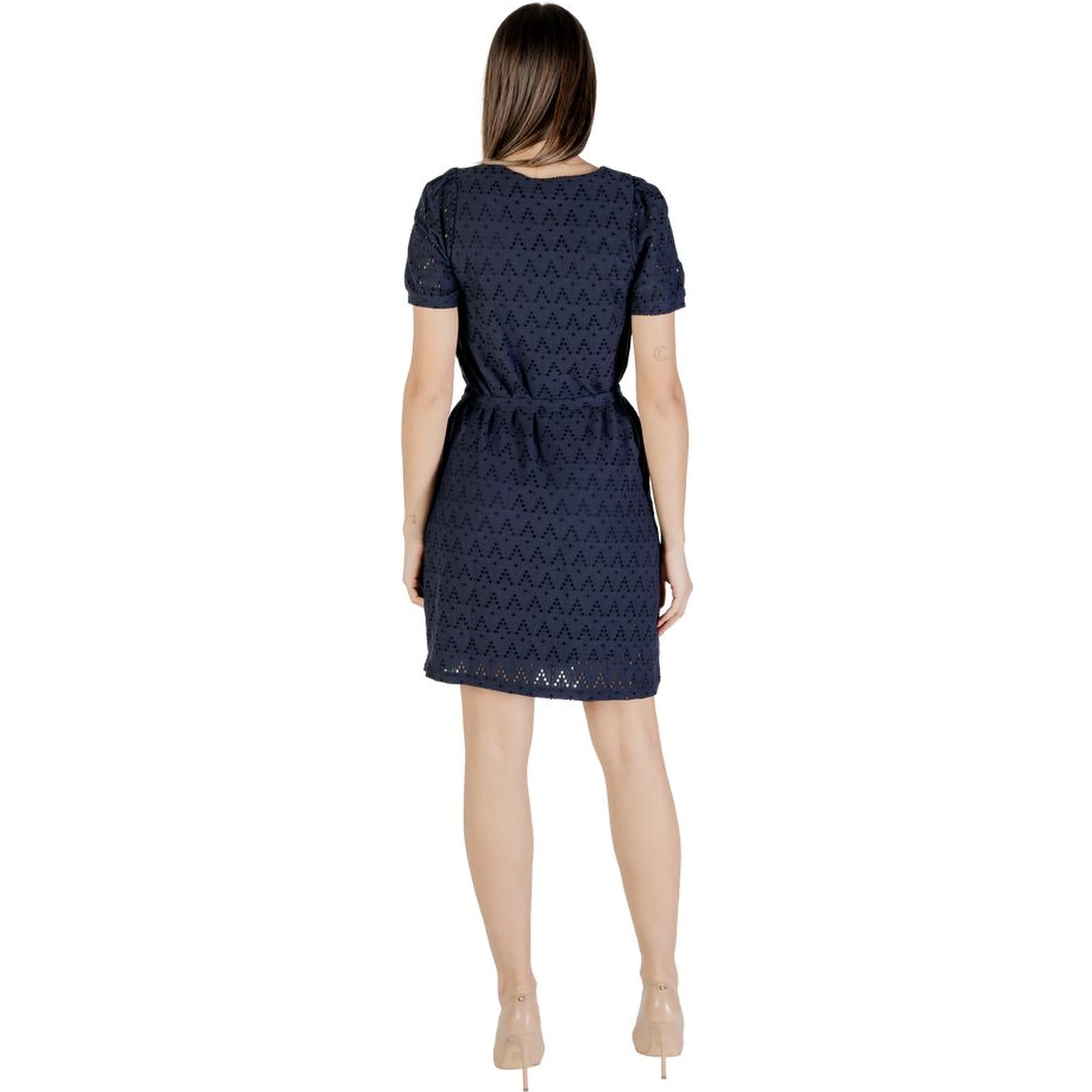 Blue Recycled Polyester Short Dress
