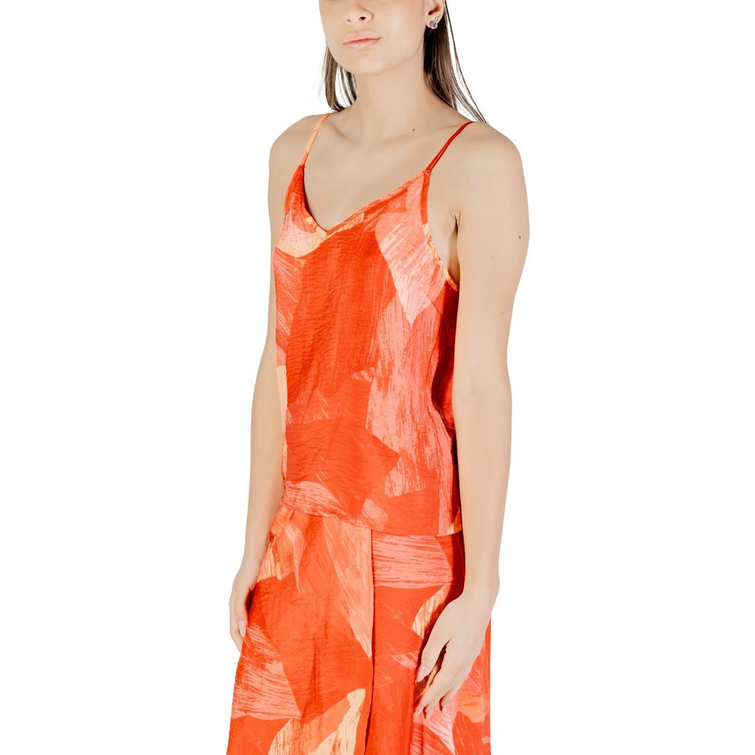 Red Polyamide Top
