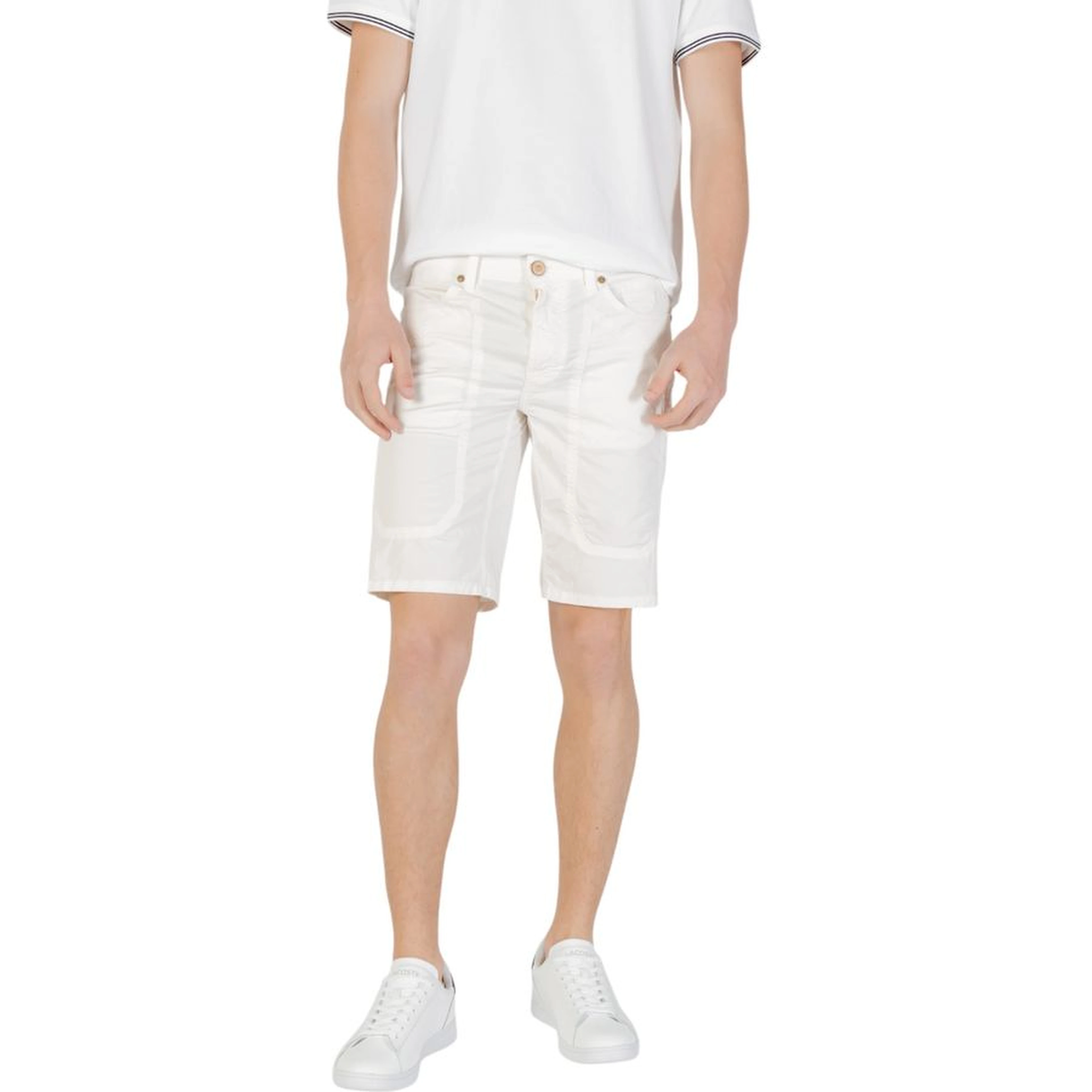 White Cotton Bermuda Shorts
