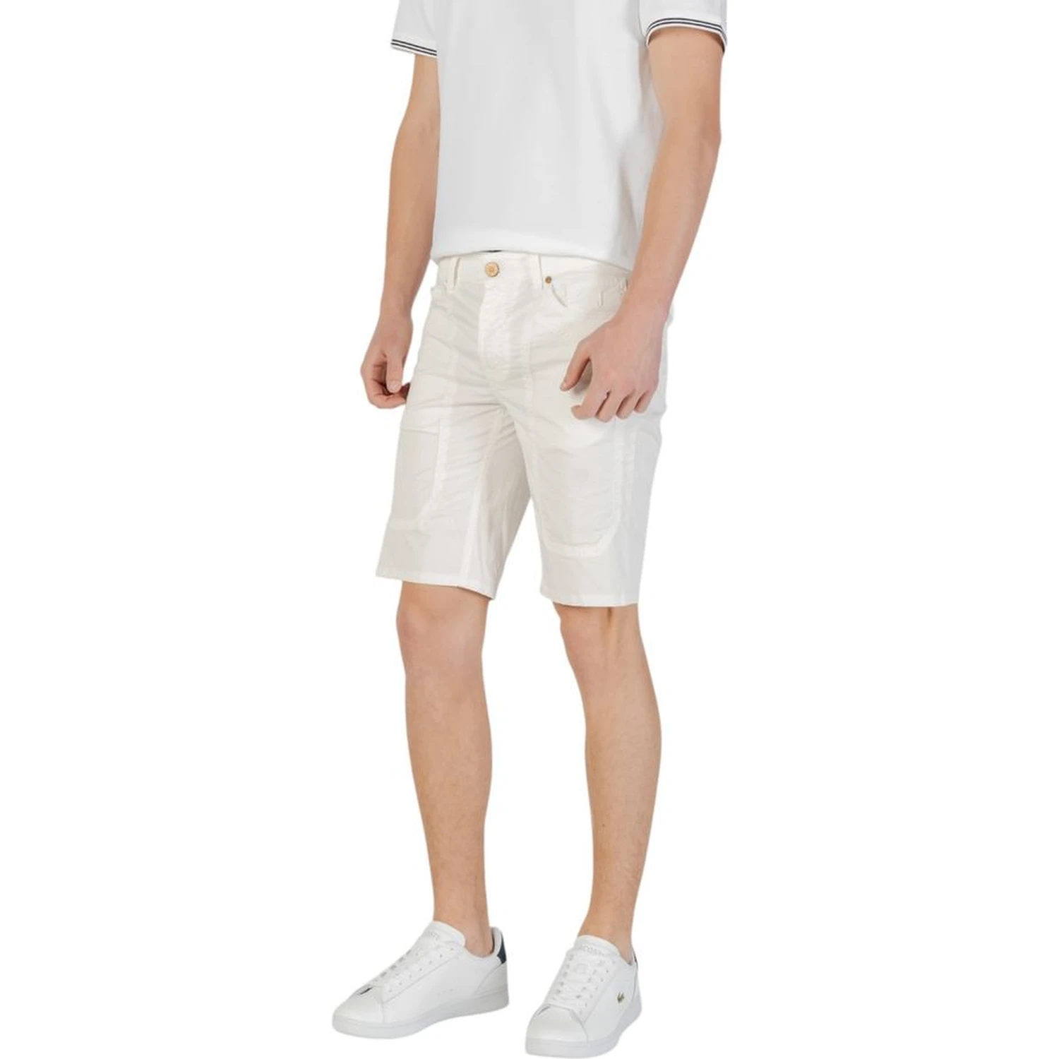 White Cotton Bermuda Shorts