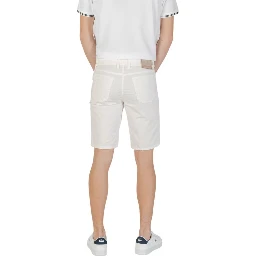 شورت برمودا أبيض من القطن
