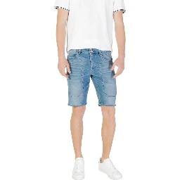 Light Blue Cotton Bermuda Shorts