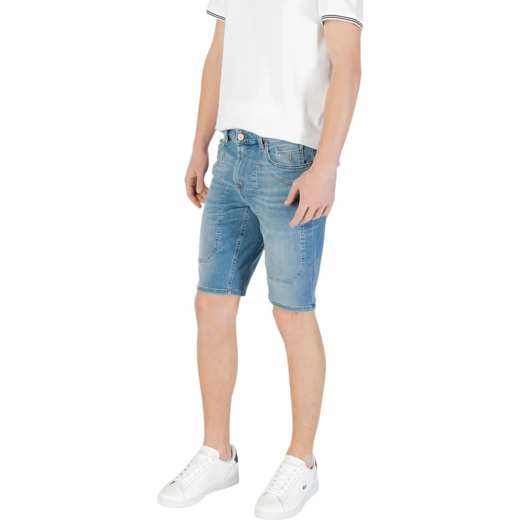 Light Blue Cotton Bermuda Shorts