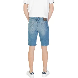 Light Blue Cotton Bermuda Shorts