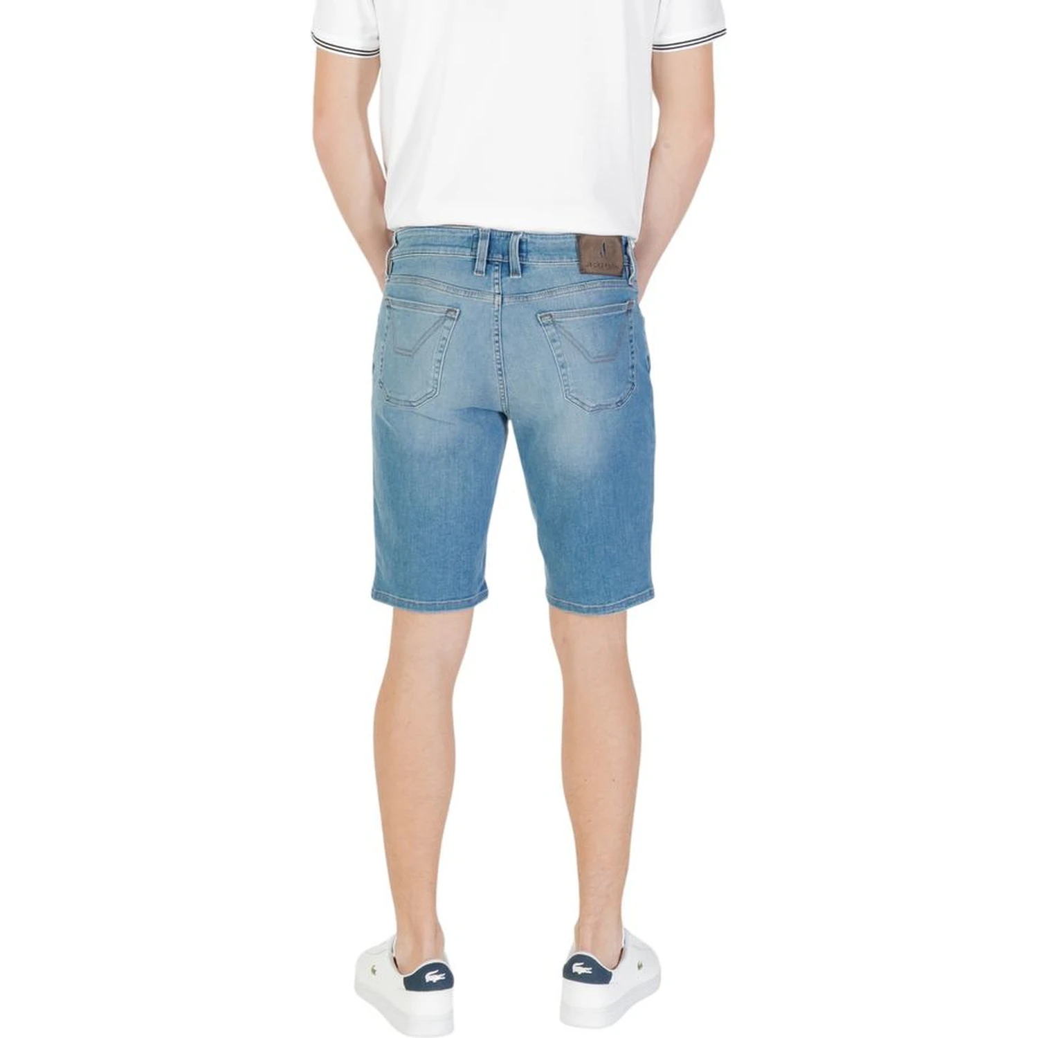 Light Blue Cotton Bermuda Shorts