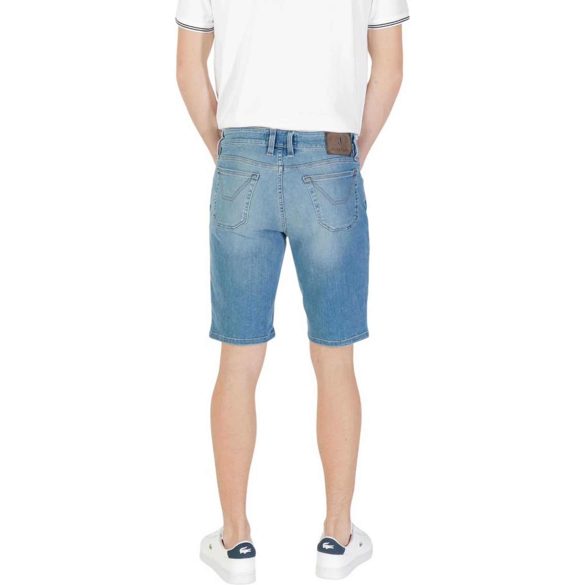 Light Blue Cotton Bermuda Shorts