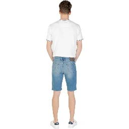 Light Blue Cotton Bermuda Shorts