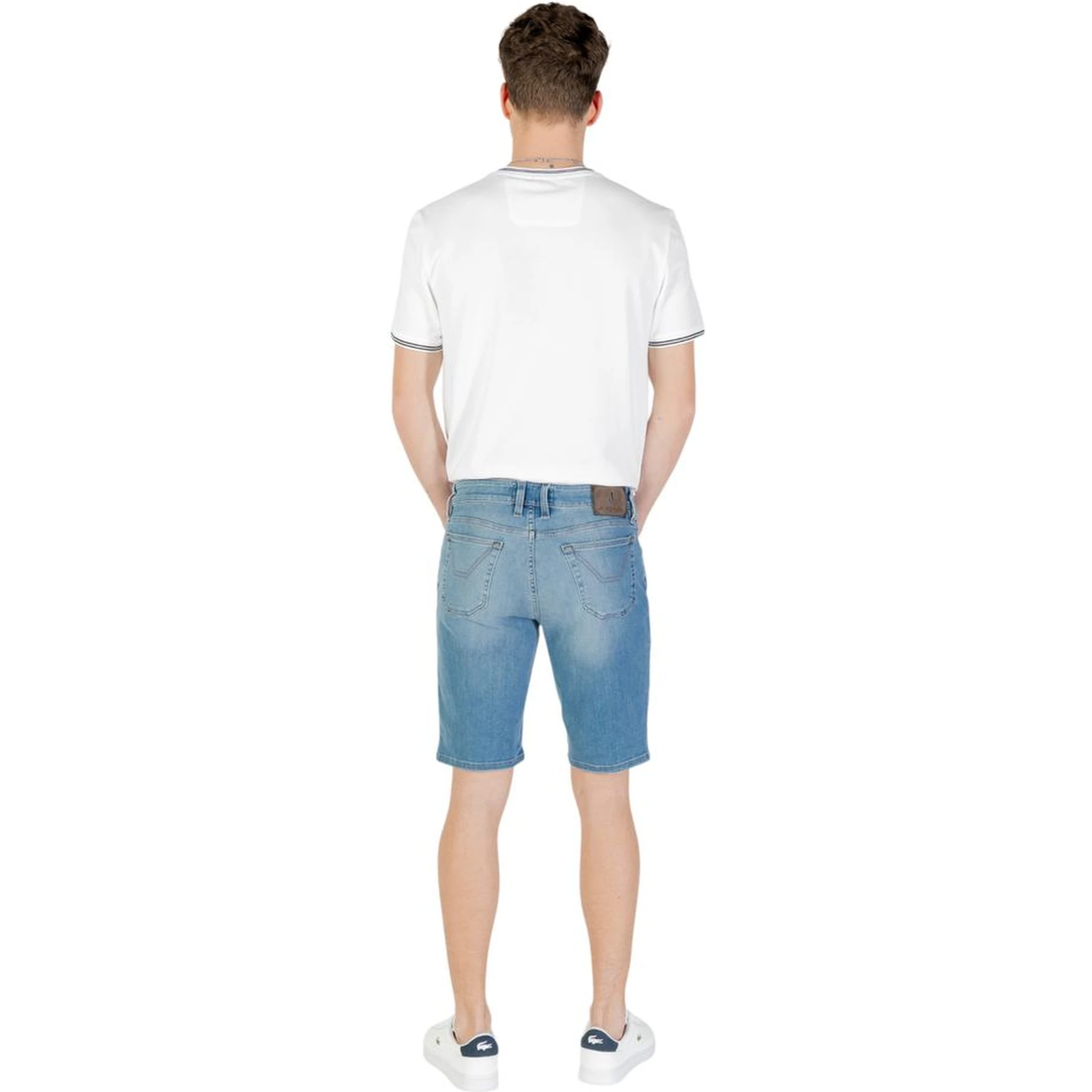 Light Blue Cotton Bermuda Shorts